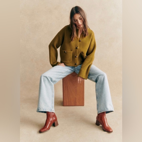 Sezane Sweaters - Sézane Valerio Jacket in Olive Green XXL